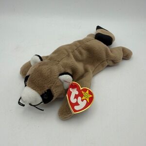 Ty Beanie Baby Ringo the Raccoon Brown Plush 1995 Vintage Style 4014 With Tags